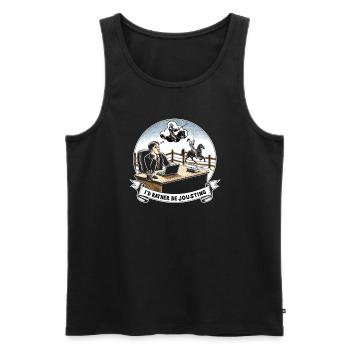 Ritterritter Mittelalterliche Renaissance-rüstung - Männer Premium Bio Tank Top - Schwarz - Vorne - AI Model Male 178 light (178cm)