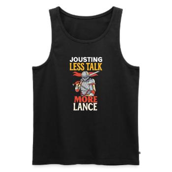 Ritterritter Mittelalterliche Renaissance-rüstung - Männer Premium Bio Tank Top - Schwarz - Vorne - AI Model Male 178 light (178cm)