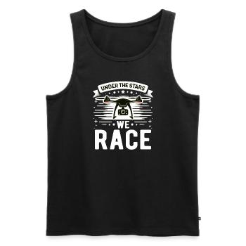 Drohne Pilot Opa Geschenkidee Alter Mann Mit - Männer Premium Bio Tank Top - Schwarz - Vorne - AI Model Male 178 light (178cm)