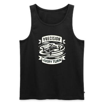 Drohne Pilot Opa Geschenkidee Alter Mann Mit - Männer Premium Bio Tank Top - Schwarz - Vorne - AI Model Male 178 light (178cm)