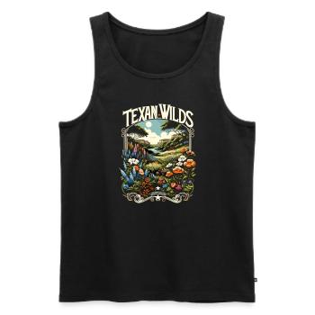 Texas Wildflowers Season Fields Flowers Texas - Men's Premium Organic Tank Top - black - Front - Michal (187cm)