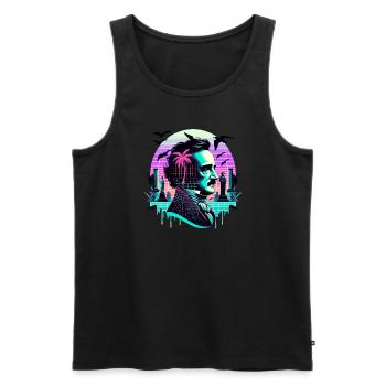 Edgar Allan Poe Fan Classic Literature literary - Männer Premium Bio Tank Top - Schwarz - Vorne - Michal (187cm)