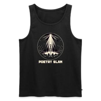 Poetry Slam Writer Poet Literature Slam Poetry Day - Men's Premium Organic Tank Top - black - Front - AI Model Male 178 light (178cm)