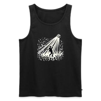 Poetry Slam Writer Poet Literature Slam Poetry Day - Men's Premium Organic Tank Top - black - Front - AI Model Male 178 light (178cm)