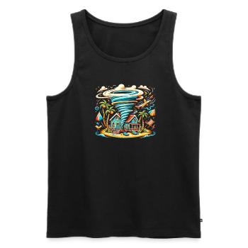 Meteorologie-kindertornado-sturm, Der Sturm-fan - Männer Premium Bio Tank Top - Schwarz - Vorne - AI Model Male 178 light (178cm)