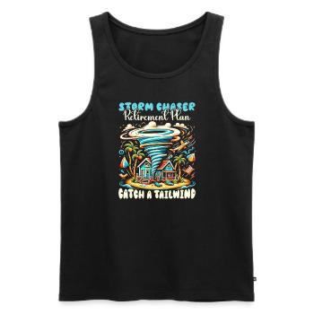 Meteorologie-kindertornado-sturm, Der Sturm-fan - Männer Premium Bio Tank Top - Schwarz - Vorne - AI Model Male 178 light (178cm)