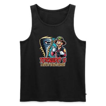 Meteorologie-kindertornado-sturm, Der Sturm-fan - Männer Premium Bio Tank Top - Schwarz - Vorne - AI Model Male 178 light (178cm)