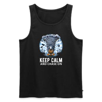 Meteorologie-kindertornado-sturm, Der Sturm-fan - Männer Premium Bio Tank Top - Schwarz - Vorne - AI Model Male 178 light (178cm)