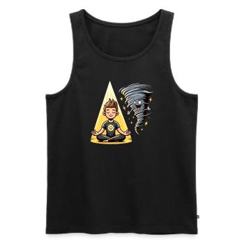 Meteorology children's tornado storm, The storm fan - Men's Premium Organic Tank Top - black - Front - Michal (187cm)