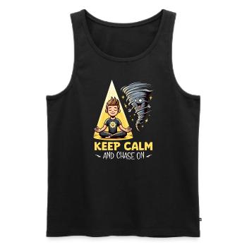 Meteorologie-kindertornado-sturm, Der Sturm-fan - Männer Premium Bio Tank Top - Schwarz - Vorne - AI Model Male 178 light (178cm)