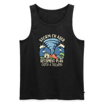 Meteorologie-kindertornado-sturm, Der Sturm-fan - Männer Premium Bio Tank Top - Schwarz - Vorne - AI Model Male 178 light (178cm)