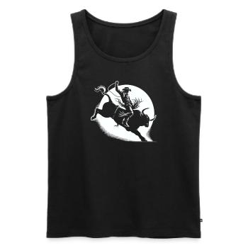 Rodeo Bull Riding Livestock Show Farmer Cattle - Männer Premium Bio Tank Top - Schwarz - Vorne - Michal (187cm)