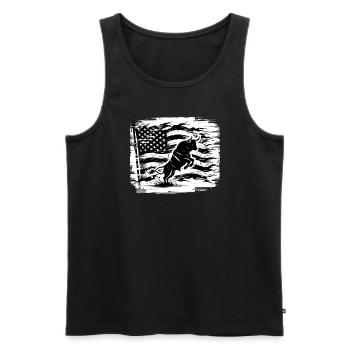 Rodeo Bull Riding Livestock Show Farmer Cattle - Männer Premium Bio Tank Top - Schwarz - Vorne - Michal (187cm)