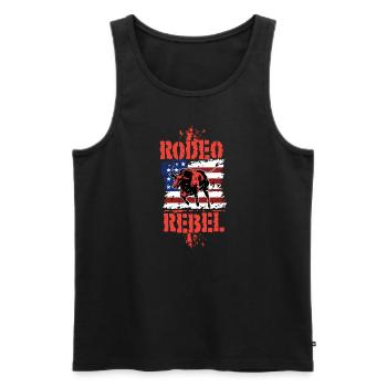 Rodeo Bull Riding Livestock Show Farmer Cattle - Männer Premium Bio Tank Top - Schwarz - Vorne - Michal (187cm)