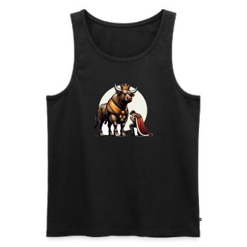 Rodeo Bull Riding Livestock Show Farmer Cattle - Männer Premium Bio Tank Top - Schwarz - Vorne - Michal (187cm)