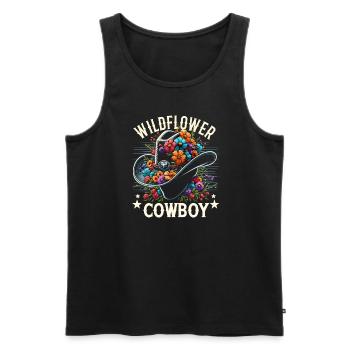 Texas Wildflowers Season Fields Flowers Texas - Men's Premium Organic Tank Top - black - Front - Michal (187cm)