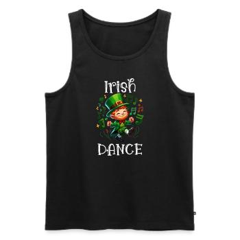 Danse irlandaise Tenue d'Irlande Musique irlandaise - Débardeur bio Premium Homme - noir - Devant - AI Model Male 178 light (178cm)