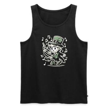 Danse irlandaise Tenue d'Irlande Musique irlandaise - Débardeur bio Premium Homme - noir - Devant - Michal (187cm)