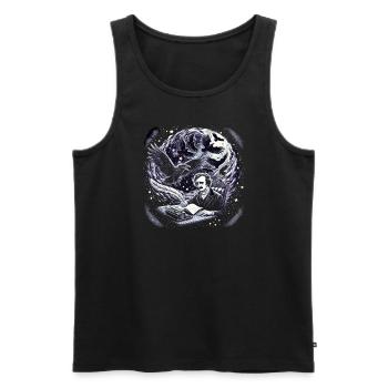 Edgar Allan Poe Fan, Klassische Literatur, - Männer Premium Bio Tank Top - Schwarz - Vorne - AI Model Male 178 light (178cm)