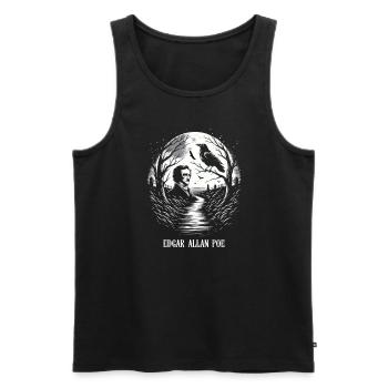 Edgar Allan Poe Fan, Klassische Literatur, - Männer Premium Bio Tank Top - Schwarz - Vorne - AI Model Male 178 light (178cm)