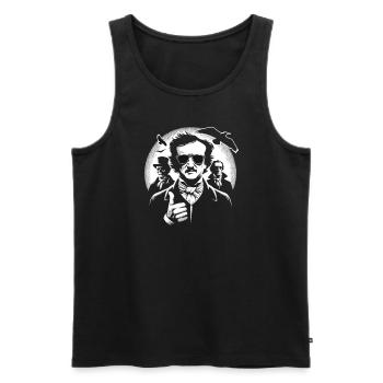 Edgar Allan Poe Fan, Classical Literature, - Men's Premium Organic Tank Top - black - Front - Michal (187cm)