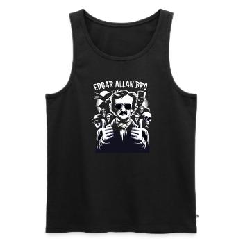Edgar Allan Poe Fan, Klassische Literatur, - Männer Premium Bio Tank Top - Schwarz - Vorne - AI Model Male 178 light (178cm)