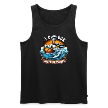 Boating Dad Boat Captain Pontoon Sailor Cruising - Männer Premium Bio Tank Top - Schwarz - Vorne - Michal (187cm)
