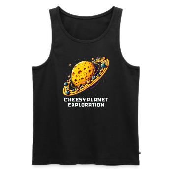 Alien Extraterrestrial Area 51 Ufo Space Geek - Men's Premium Organic Tank Top - black - Front - AI Model Male 178 light (178cm)