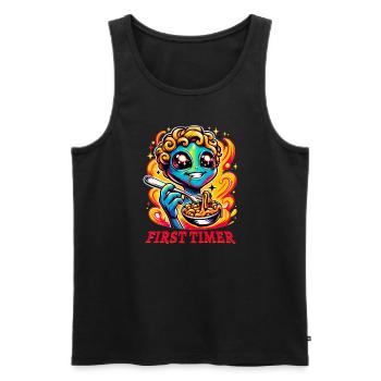 Alien Extraterrestrial Area 51 Ufo Space Geek - Männer Premium Bio Tank Top - Schwarz - Vorne - Michal (187cm)