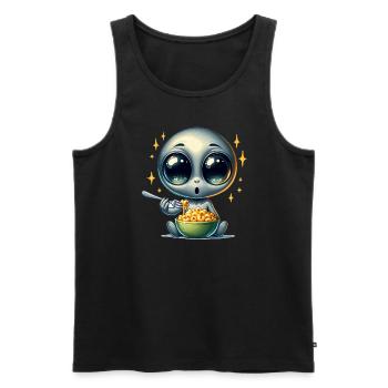 Alien Extraterrestrial Area 51 Ufo Space Geek - Männer Premium Bio Tank Top - Schwarz - Vorne - Michal (187cm)