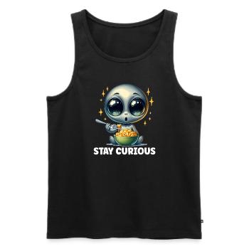 Alien Extraterrestrial Area 51 Ufo Space Geek - Männer Premium Bio Tank Top - Schwarz - Vorne - Michal (187cm)
