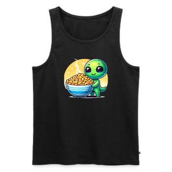 Alien Extraterrestrial Area 51 Ufo Space Geek - Männer Premium Bio Tank Top - Schwarz - Vorne - Michal (187cm)