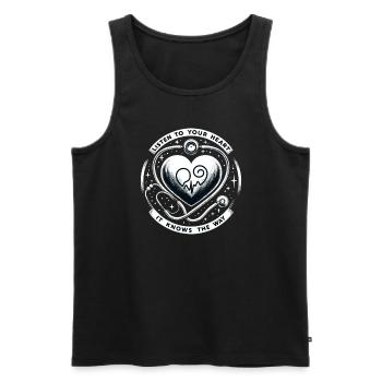 Healthy Heartbeat February Heart Awareness - Men's Premium Organic Tank Top - black - Front - Michal (187cm)