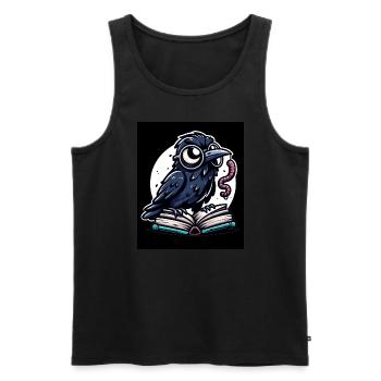 Edgar Allan Poe Fan, Klassische Literatur, - Männer Premium Bio Tank Top - Schwarz - Vorne - AI Model Male 178 light (178cm)