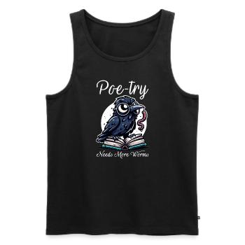 Edgar Allan Poe Fan, Klassische Literatur, - Männer Premium Bio Tank Top - Schwarz - Vorne - AI Model Male 178 light (178cm)