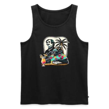 Edgar Allan Poe Fan, Classic Literature, - Men's Premium Organic Tank Top - black - Front - Michal (187cm)