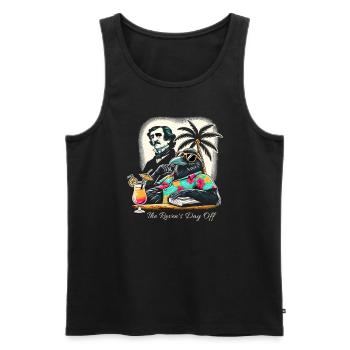 Edgar Allan Poe Fan, Klassische Literatur, - Männer Premium Bio Tank Top - Schwarz - Vorne - AI Model Male 178 light (178cm)