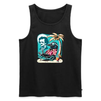 Edgar Allan Poe Fan, Klassische Literatur, - Männer Premium Bio Tank Top - Schwarz - Vorne - AI Model Male 178 light (178cm)