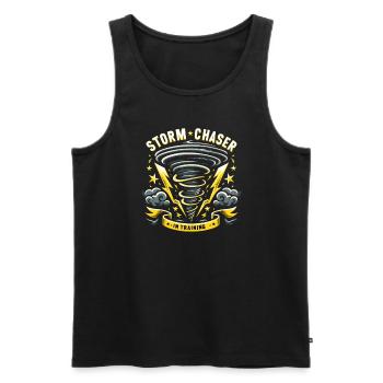 Meteorologie-kindertornado-sturm, Der Sturm-fan - Männer Premium Bio Tank Top - Schwarz - Vorne - AI Model Male 178 light (178cm)