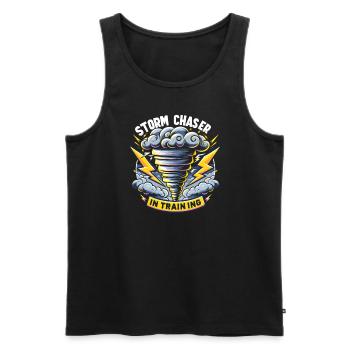 Meteorologie-kindertornado-sturm, Der Sturm-fan - Männer Premium Bio Tank Top - Schwarz - Vorne - AI Model Male 178 light (178cm)