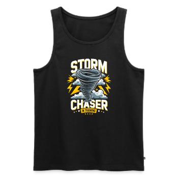 Meteorology children's tornado storm, The storm fan - Men's Premium Organic Tank Top - black - Front - Michal (187cm)