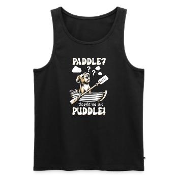 Boating Dad Boat Captain Pontoon Sailor Cruising - Männer Premium Bio Tank Top - Schwarz - Vorne - Michal (187cm)