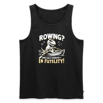 Boating Dad Boat Captain Pontoon Sailor Cruising - Männer Premium Bio Tank Top - Schwarz - Vorne - Michal (187cm)