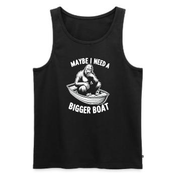 Boating Dad Boat Captain Pontoon Sailor Cruising - Männer Premium Bio Tank Top - Schwarz - Vorne - Michal (187cm)