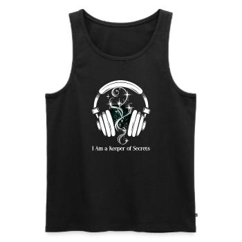 Gift for book lovers with - Men's Premium Organic Tank Top - black - Front - Michal (187cm)