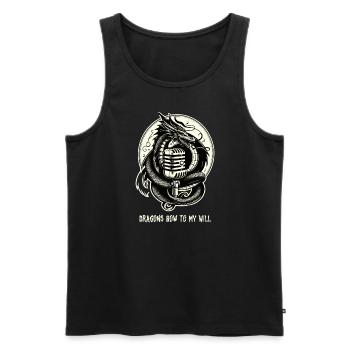 Gift for book lovers with - Men's Premium Organic Tank Top - black - Front - Michal (187cm)