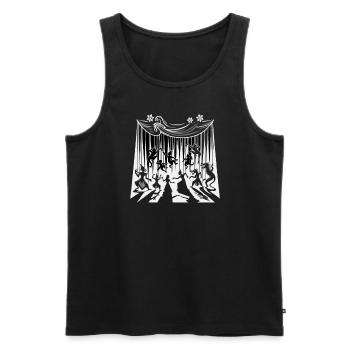 Puppet Mastery Shadow Play ventriloquist gift - Men's Premium Organic Tank Top - black - Front - AI Model Male 178 light (178cm)