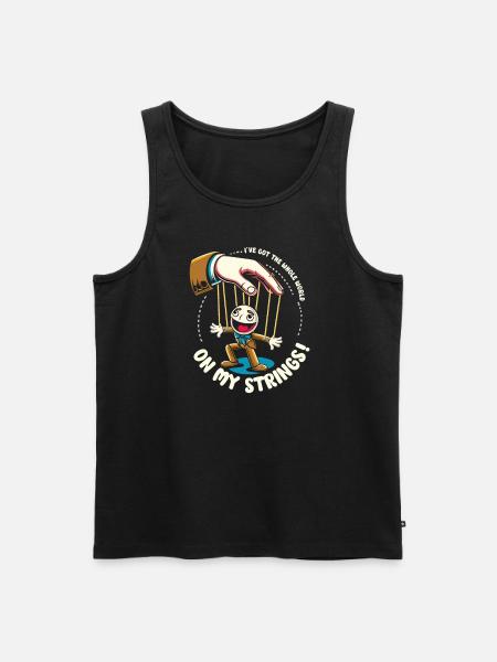 Puppet Mastery Shadow Play Bauchredner-geschenk - Männer Premium Bio Tank Top - Schwarz