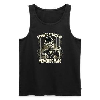 Puppet Mastery Shadow Play Ventriloquist Gift - Men's Premium Organic Tank Top - black - Front - AI Model Male 178 light (178cm)