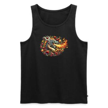 Scharfes Essen Liebhaber Von Chili Peppers Chef - Männer Premium Bio Tank Top - Schwarz - Vorne - AI Model Male 178 light (178cm)